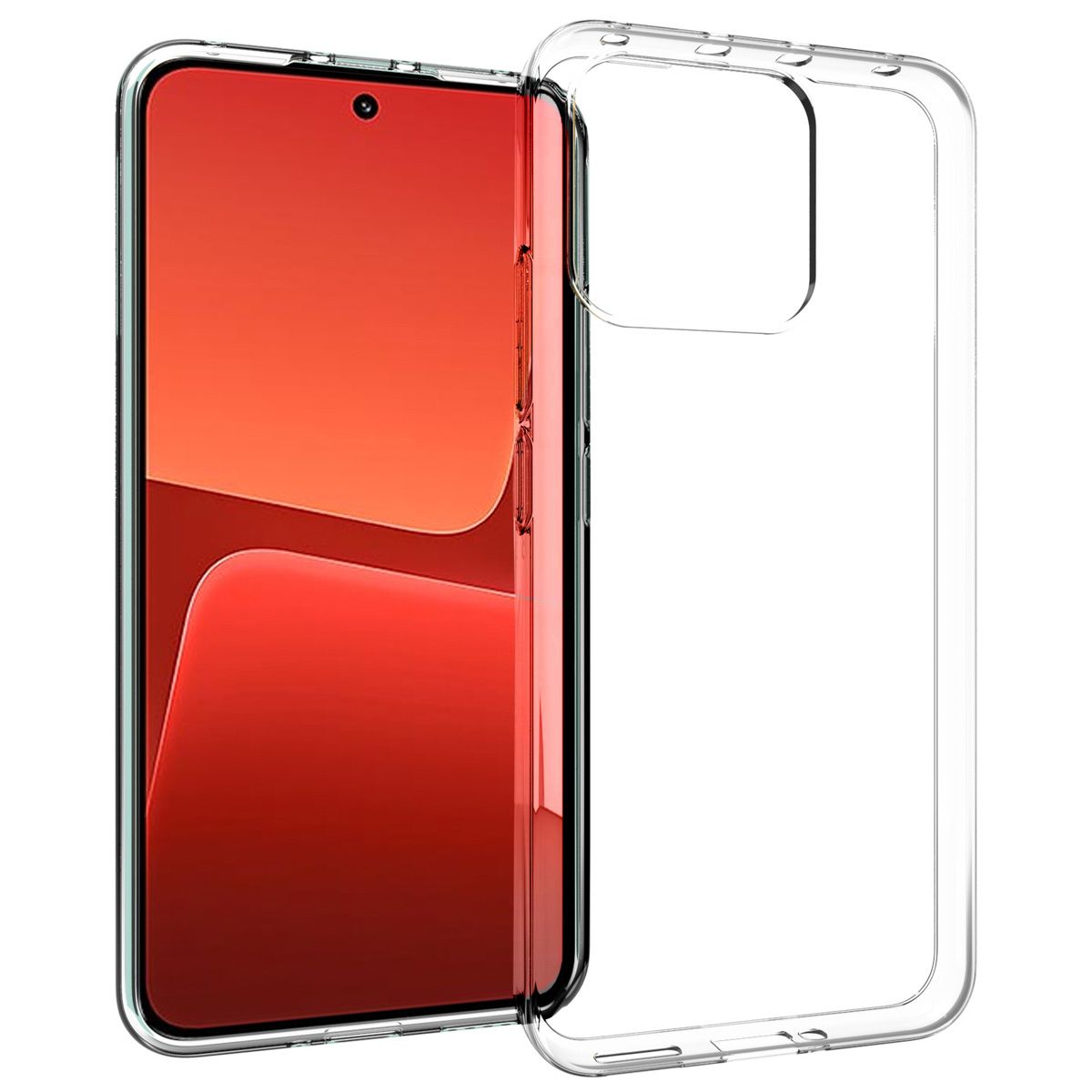 Accezz Clear Backcover for Xiaomi 13 - Transparent TPU Case - Shockproof & Wireless Charging Compatible