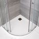 Rockwell Kwartronde bac à douche Mat Blanc SMC Effet pierre 90 x 90cm