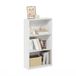 Furinno Basic 3-traps boekenkast met opbergplanken, wit/wit