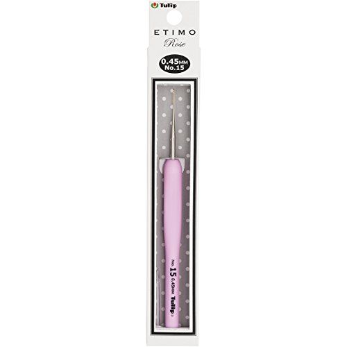 Tulip Etimo Rose haaknaalden staal softgrip 0.45mm roze