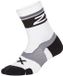 2XU Vectr Cushion Crew Chaussettes de compression Nylon Blanc/Noir Taille XL