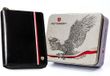 Peterson - Grand portefeuille en cuir - Blocage RFID - Design patriotique - Noir
