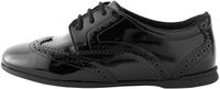 Next Meisjes Leren Brogues met Veters voor School, Brede Pasvorm (G) - Zwart
