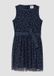 s.Oliver Robe enfant bleu marine à pois manches longues col rond Polyester Fête Robe patineuse