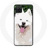 Maniacase Etui voor Samsung Galaxy A22 4G Samojeed wit hondenras