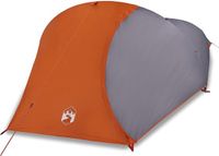 vidaXL Koepeltent 4-persoons waterdicht grijs en oranje