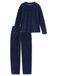 SCHIESSER Pyjama ' Casual Velour ' donkerblauw
