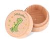 Merkloos / Sans marque Solidchoice - Houten Melktanden Doos voor Kinderen, Schattig Motief, Dinosaurus, Hout