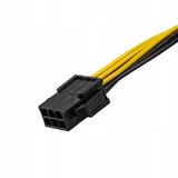Akyga AK-CA-07 PCI-E 6-pins stekker naar PCI-E 8 pin female adapterkabel 20 cm