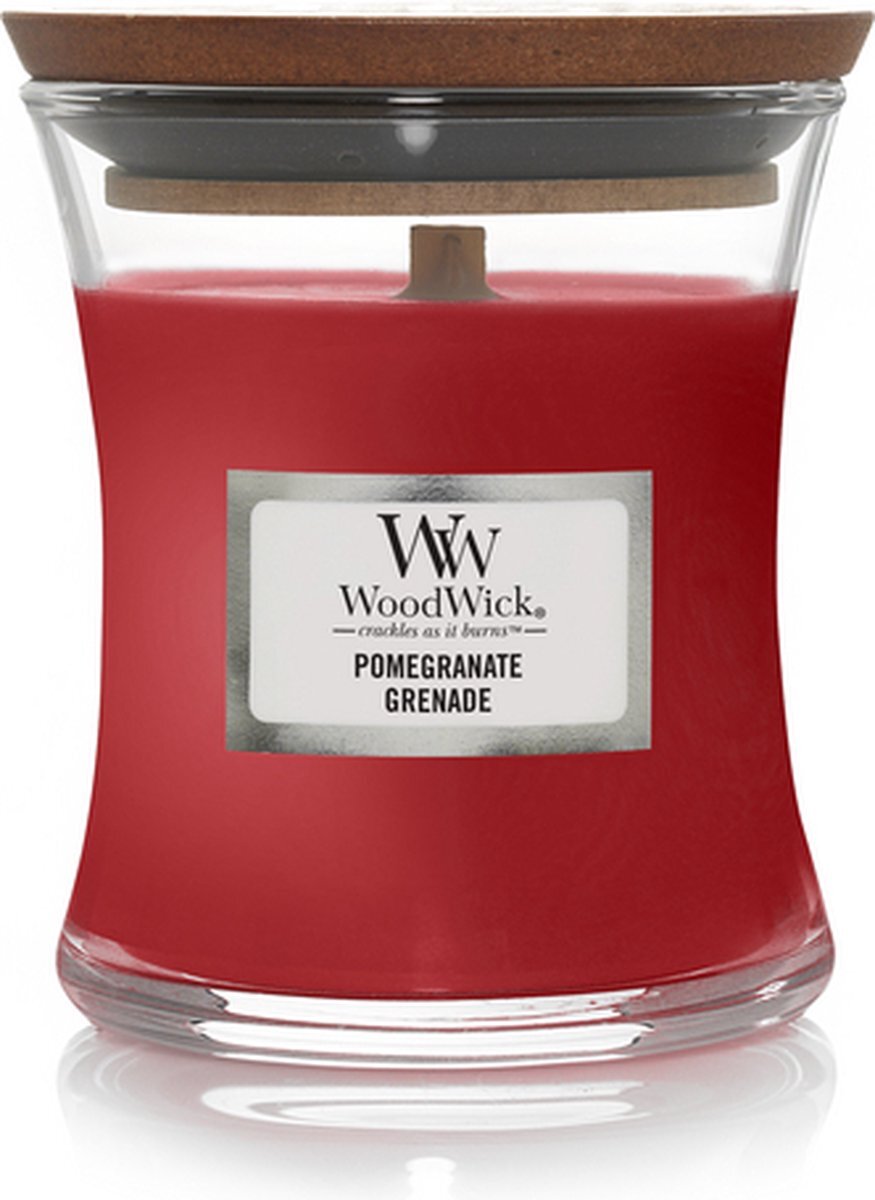 Woodwick Kaars Mini Pomegranate - 8 cm / ø 7 cm