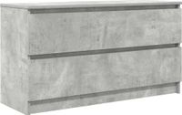 Meuble TV 100x35x54 cm bois traité gris béton