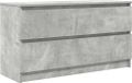 Meuble TV 100x35x54 cm bois traité gris béton