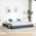 Prolenta Maison Exclusive Lit plateforme de style ottoman, gris foncé, 200 x 200 cm, revêtement en velours