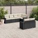 Maison Exclusive - Ensemble de meubles de jardin 7 pièces avec canapé et coussins, noir, en polyrotin