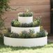 Maison Exclusive - Pot de plante de jardin, blanc, 90 x 90 x 20 cm, en acier laminé à froid