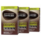 Just For Men Control GX Shampoo Anti-Grigio Graduale Uomo, Riduce Gradualmente il Grigio, Per Un Look Naturale e Discreto, 118 ml (3 stuks)