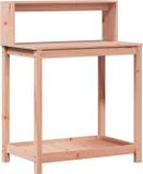 vidaXL Oppottafel met schappen 82,5x50x109,5 cm massief douglashout