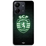 Maniacase Hoesje voor Xiaomi Redmi 13C 4G SCP Sporting Portugal lichtgevend met zwarte achtergrond