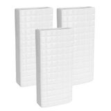 Gerimport Luchtbevochtiger - 5x stuks - waterverdamper radiator - wit - aardewerk - L8 x H20 cm