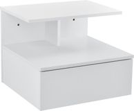 en.casa Nachtkastje zwevend Elba met lade 40x35x31 cm wit