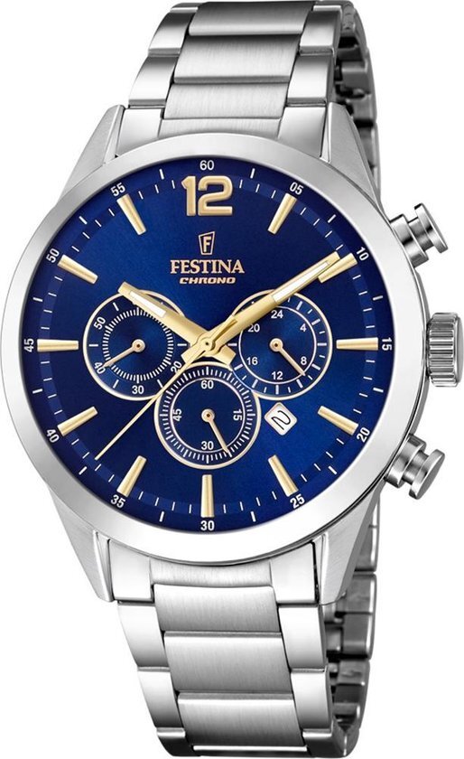 Festina F 203432 horloge heren zilver edelstaal