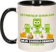 Bellatio Decorations Mok voor papa - zwart/groen - 300 ml