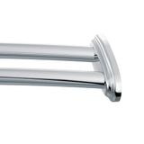 Moen DN2141CH 60-inch verstelbare roestvrijstalen dubbele gebogen douchestang, chroom