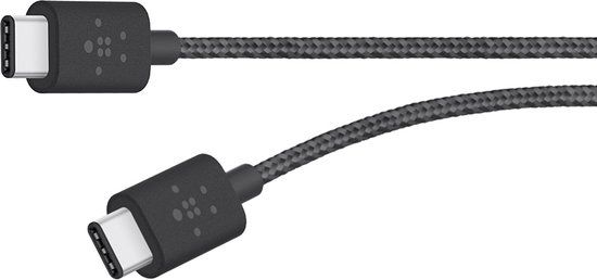 Belkin MIXIT↑ Metallic USB-C/USB-C-laadkabel 3A - 1.8m - Zwart