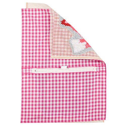 Vervaco Kussensloop met ritssluiting, katoen, rood, 45 x 62 x 0,3 cm
