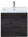 BES LED Vogue Badmeubelset 60 cm Black Oak met Keramische Wastafel Wit