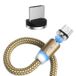 USLION Micro-USB Magnetische Oplaadkabel 1 Meter - Gevlochten Nylon Oplader Data Kabel Android Goud