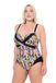 Ulla Popken Dames grote maten grote maten plus size badpak Chloe, Sicilypixel, Shiny, zwart, 42