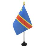 AZ FLAG Tafelvlag Democratische Republiek Congo 15x10 cm Plastic Voet