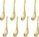 Ibenzoa® Set van 8 Luxe Zware Soeplepels in 304 Roestvrij Acier, Goud
