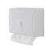 Gesloten dispenser voor handdoeken met venster, handdoekdispenser voor badkamer, van ABS, 27,5 x 20,5 x 10 cm, wit