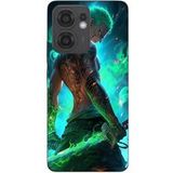 Oppo Hoesje voor Oppo Reno 13F One Piece Zoro 3D Manga Anime Fanart
