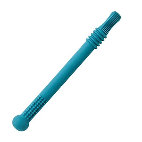 Katolang Baby Tandjes Buis Gemakkelijk te grijpen Antislip Baby Bijtring Speelgoed Hittebestendige Gladde Randen Blauw