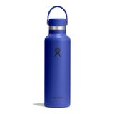 Hydro Flask Standard Flex Cap 621 ml (21 oz) Bottle – Roestvrij Staal, Lekdicht, Bekerhouder Compatibel – Geïsoleerd 24 Uur Koud & 12 Uur Warm – Capri Blue