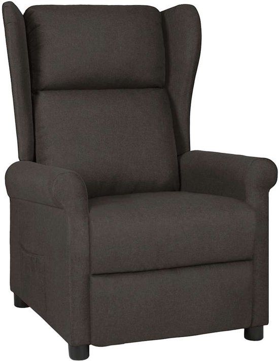 vidaXL Fauteuil verstelbaar stof taupe