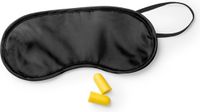 Merkloos / Sans marque Makito Western Europe Slaapmasker met oordoppen - Zwart - Verduisterend travel masker - kinderen en volwassenen