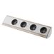 Otio - Multiprise d'angle pour câblage 4 prises 2P+T 3680 W - Acier inoxydable