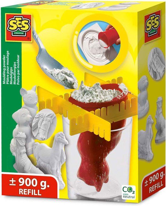 SES Gips - 900g - Gieten en Schilderen - Modelgips - Sneldrogend - 3x 300g