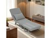 HOMCOM Fauteuil convertible 1 place, fauteuil-lit pliable rembourré en lin avec dossier réglable, oreiller, gris clair