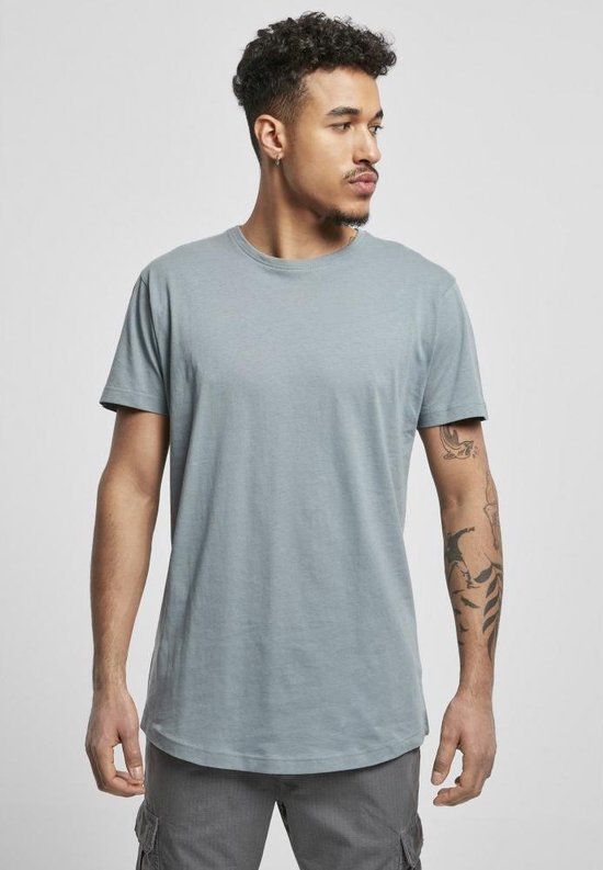 Urban Classics Shaped Long T-shirt - Men - 5XL - Blue