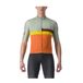 Castelli A Blocco Kurzarmtrikot Grün Orange, Größe L