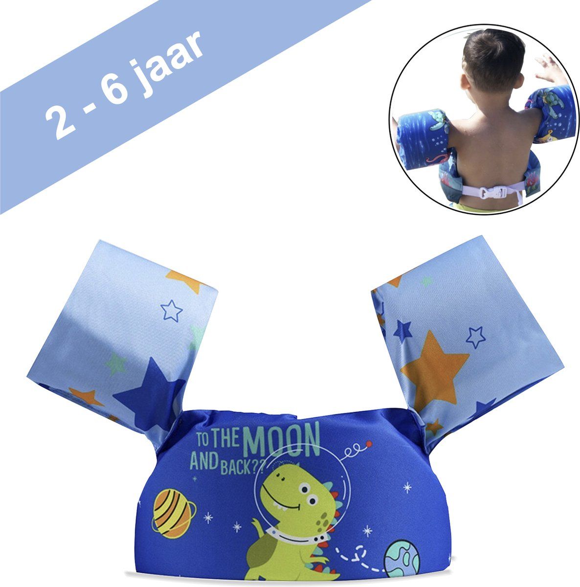 VoordeelShop Zwemvest kinderen - Puddle Jumper Deluxe - Dinosaurus - 14 tot 25kg - 2 tot 6 jaar - Zwemvest kind