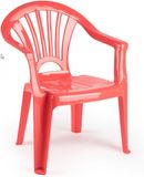 Plasticforte Stoeltjes voor kinderen - koraal rood - 50 cm
