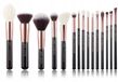Jessup 15-delige Make-up Kwastenset T160 Zwart Rose Goud