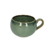 Tasse ronde émail réactif, grès, vert, Ø 9 cm
