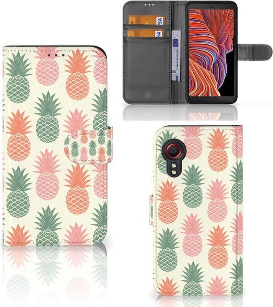B2Ctelecom - Book Case - Samsung Galaxy Xcover 5 - Ananas - Kunstleer